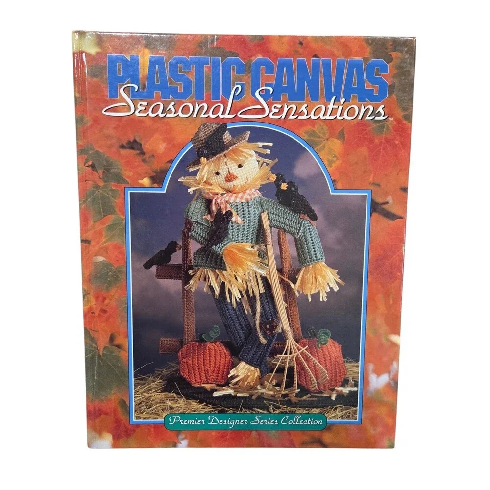 Seasonal Sensations Craft Book Plastic Canvas Yarn Needlework Patterns Vintage